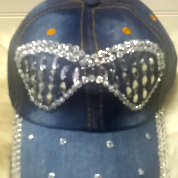 Sunglass Bling 💎 Denim Baseball Cap - Picture 11 of 12
